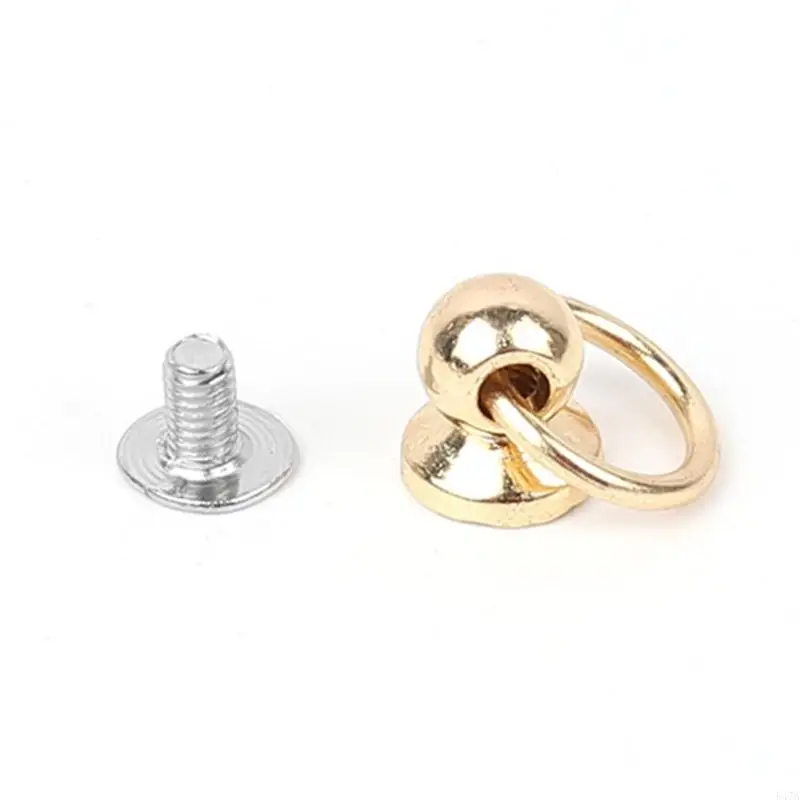 

10pcs Screwback Round for Head with Pull Ring Metal Handmade DIY Accessory 547A