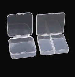 Mini caja de piezas de plástico transparente, aparejos de pesca marina, caja pequeña, caja de exhibición de piezas de herramientas, caja de almacenamiento, caja de joyería, nuevo