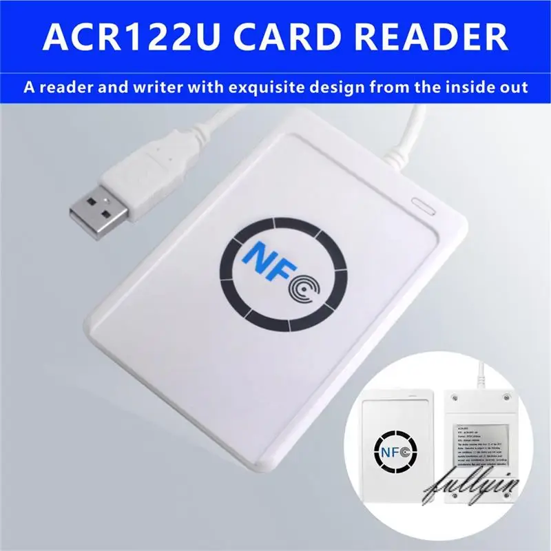 

FULL-ACR122U RFID IC Устройство чтения смарт-карт Дубликатор + 5XUID Устройство записи карт Копировальный аппарат Записываемый клон 13,56 МГц ID IC Копировальный аппарат для карт