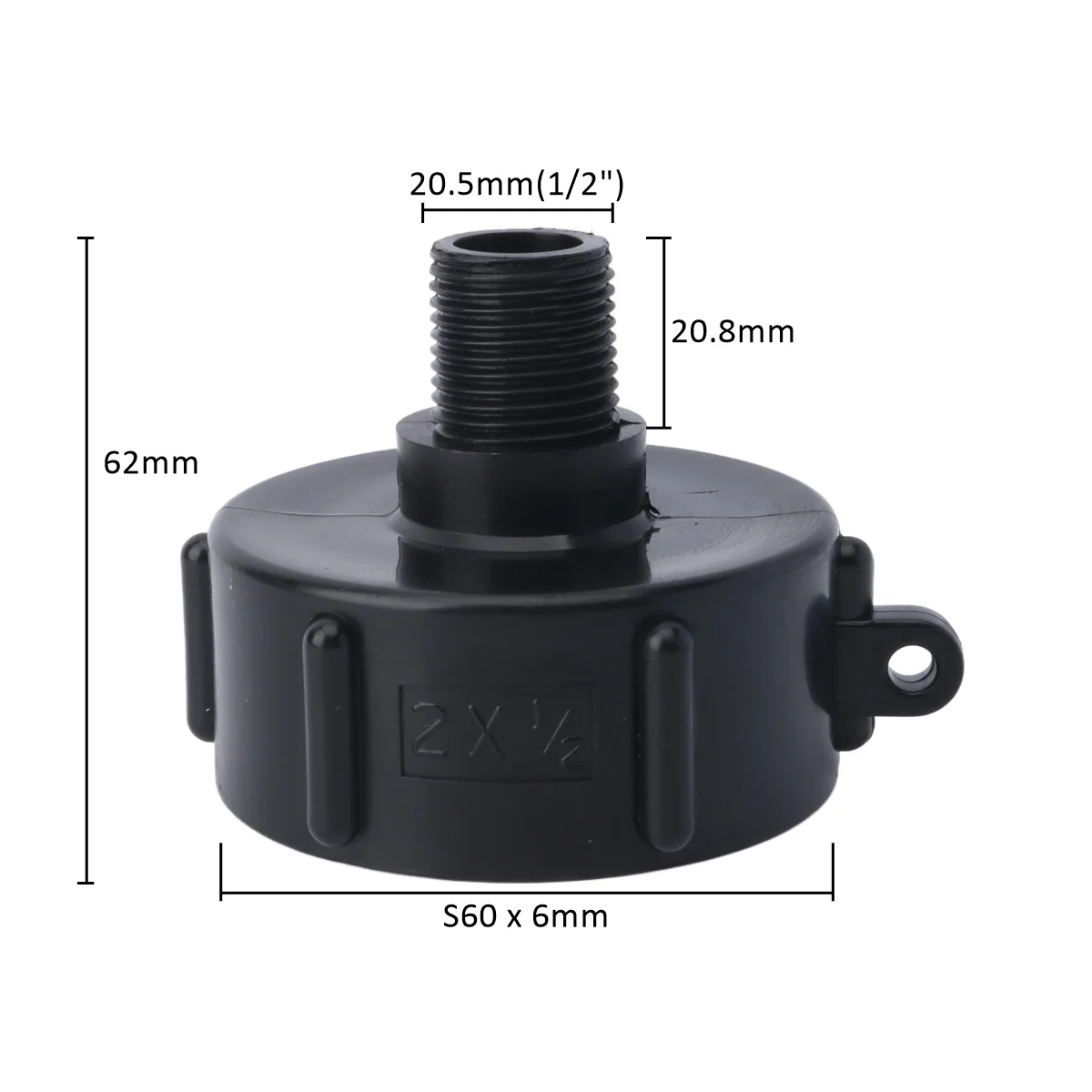 1000 Liter IBC Tank Adapter S60 x 1/2" 3/4' 1" 1.5 2" S100 Thread Connector Ton Barrel Joints IBC Tank Fitting
