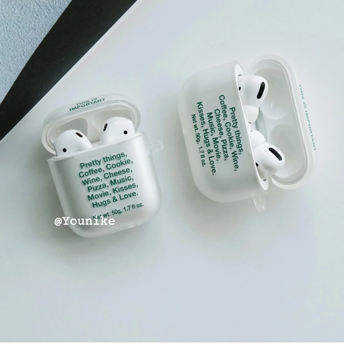 Korean Ins Simple Funny English Airpods1 3 2 Wireless Bluetooth Protective Case AirPods Pro Shell Soft AirPods Pro 2 Case