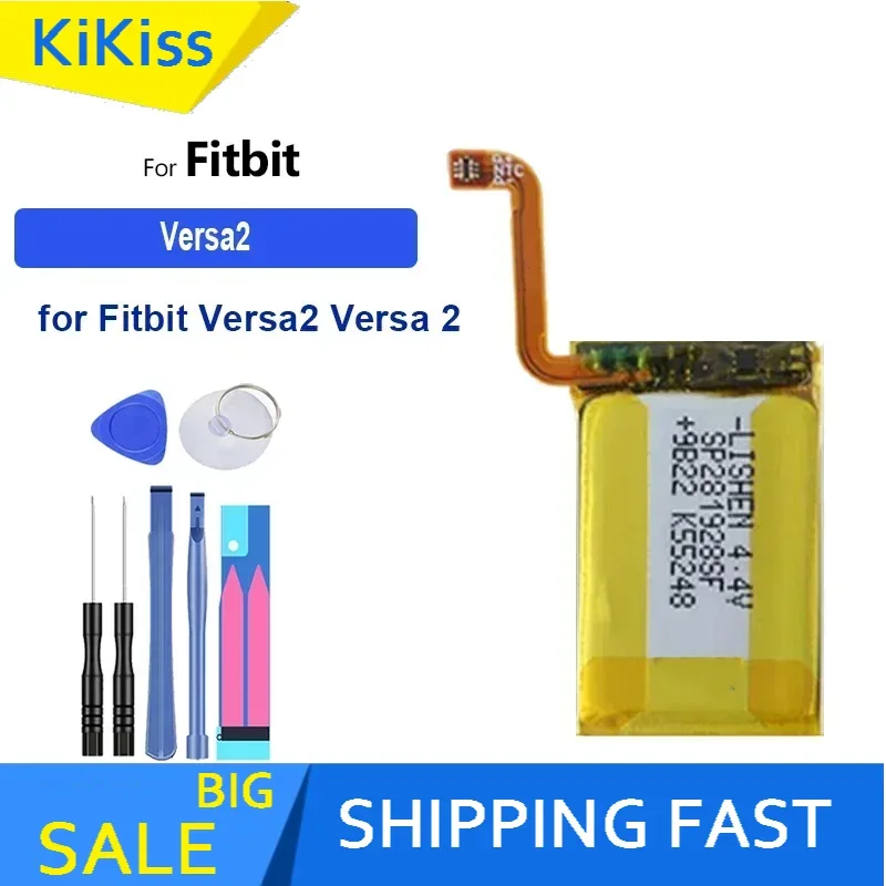 Аккумулятор емкостью 150–260 мАч для Fitbit Versa Lite 4 3 2 Sense 352325   FB504 FB415 FB505 Смарт-часы Bateria