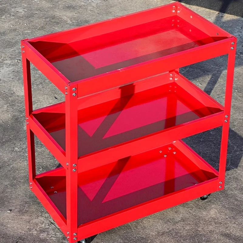3 Tier Multi Functional Rolling Tool Cart Heavy Duty Steel Utility Cart Tool Perfect For Warehouse&Repair Shop