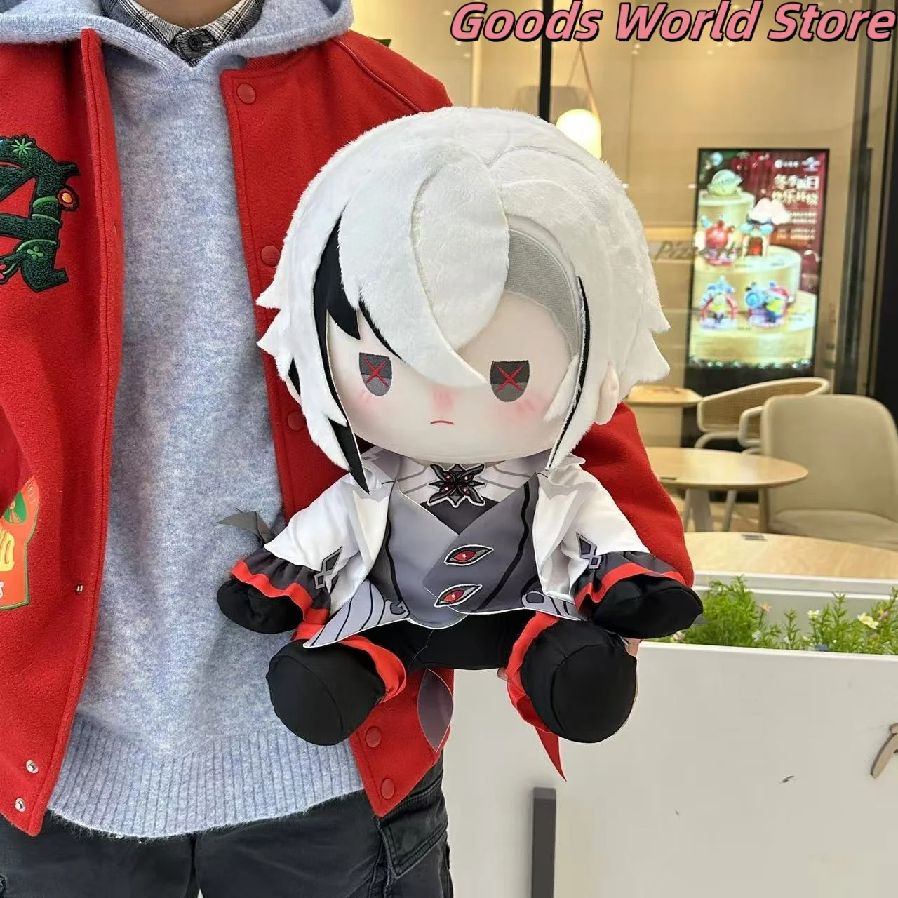 Arlecchino وسادة نموذج زخرفة الديكور Mihoyo Game Genshin Impact Arlecchino تأثيري حلي أنيمي نموذج هدية الهالوين