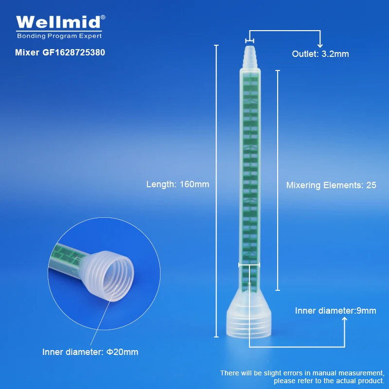 Disposable Plastic Wedge Blade Static Mixer 1:1  2:1 Semicircle High-quality Mixing Tool ARALDITE 200ml 400ml AB Glue Disposable