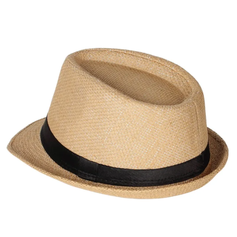 Fashion Trendy Summer Casual Beach Sun Panama Jazz Cowboy Unisex Color Custom Design Straw Hat For Women Men image 2