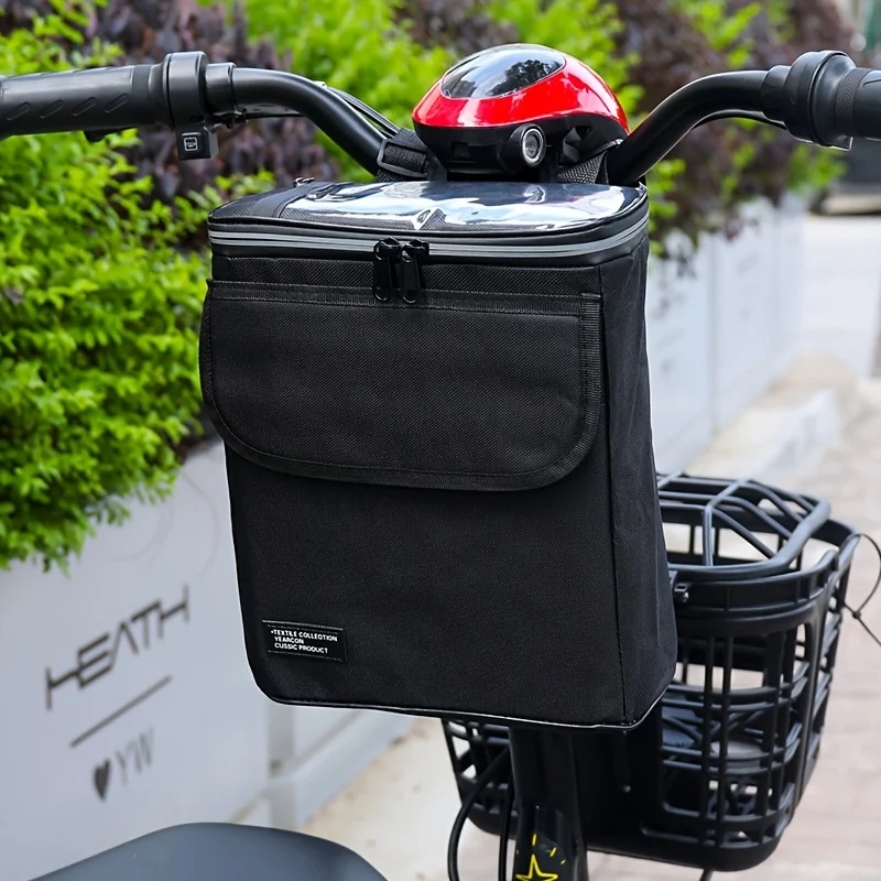 Electric Scooter Bag Storage Pouch for Handlebar Large Phone Holder Pocket Front Hanging Bags Organizer for Bike Motorcycle