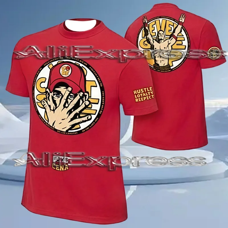 

2025 NEW Men's and Women's Fashion Printed T-shirt Shirt, WWE John Scene, "Winning This Day", Summer, Moto Tee