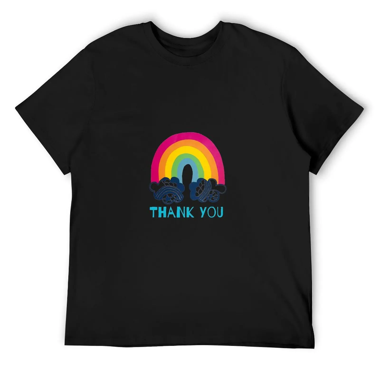 Thank You Rainbow T-Shirt quick drying sublime funny t shirts men