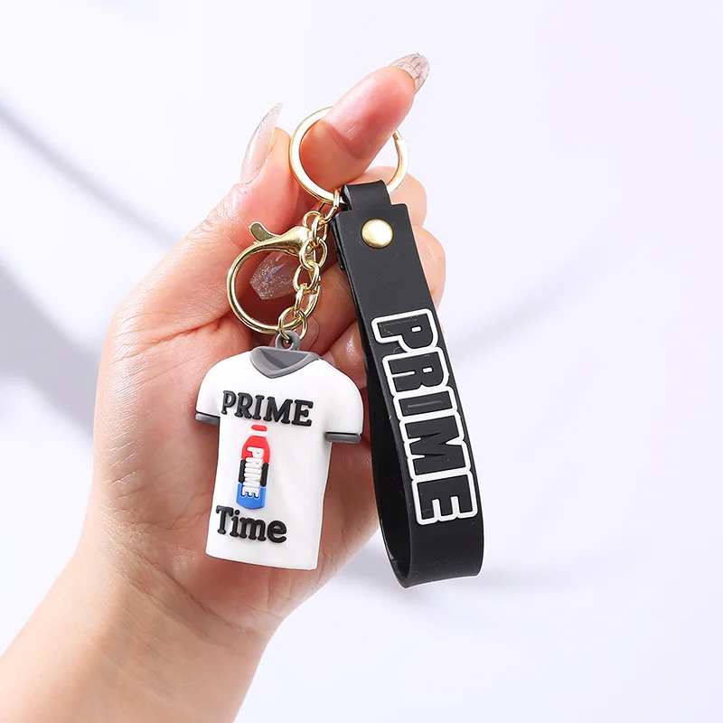 Cute Prime Drink Keychain Creative Clothes Doll Pendant Keyring Car Key Bag Pendant Women Men Party Favors Xmas Gifts Wholesale