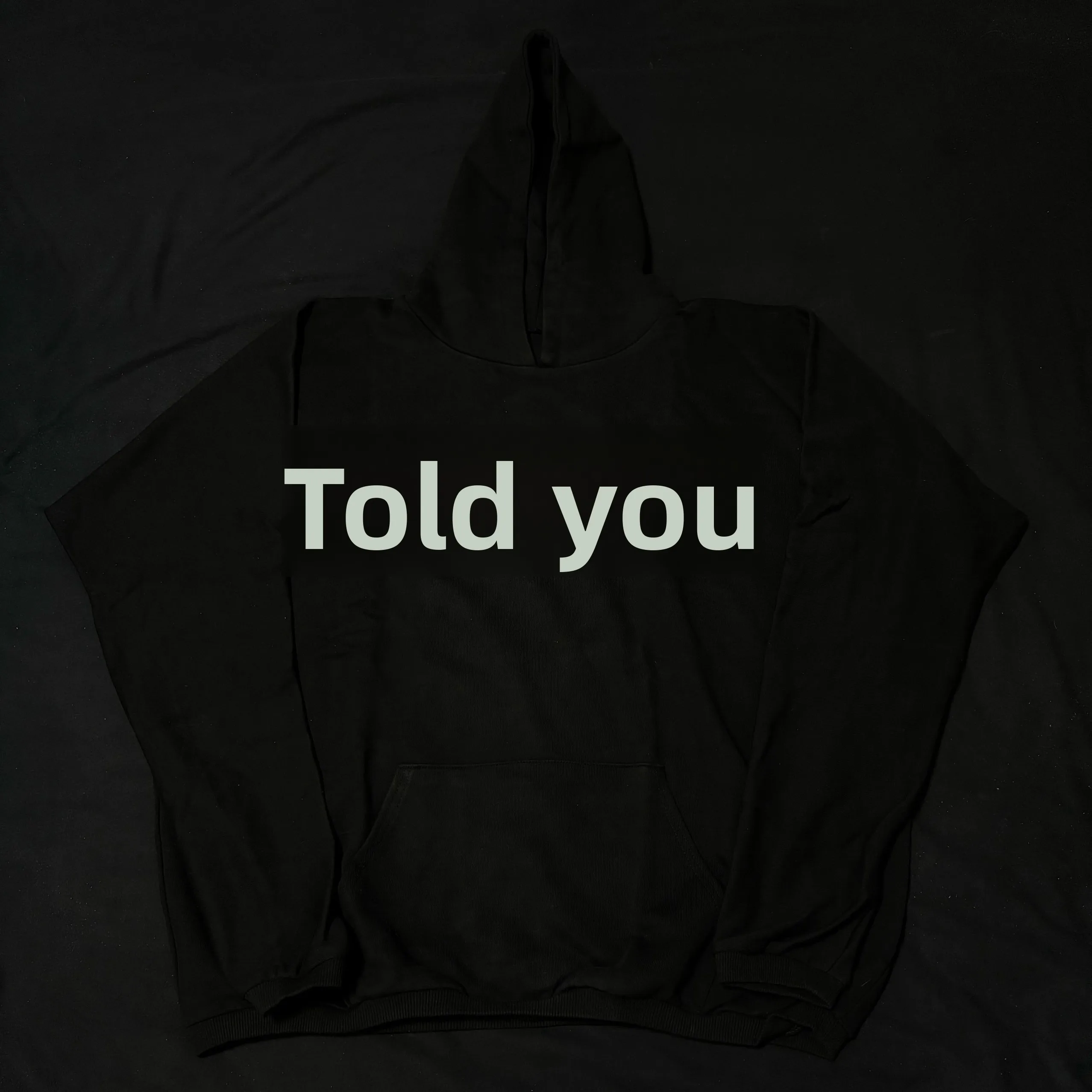 Yzy Vultures2 Told You Haikou Listening Party Hoodie Youth Casual Long Sleeve Sweatshirt with Kangaroo Pocket Autumn Winter