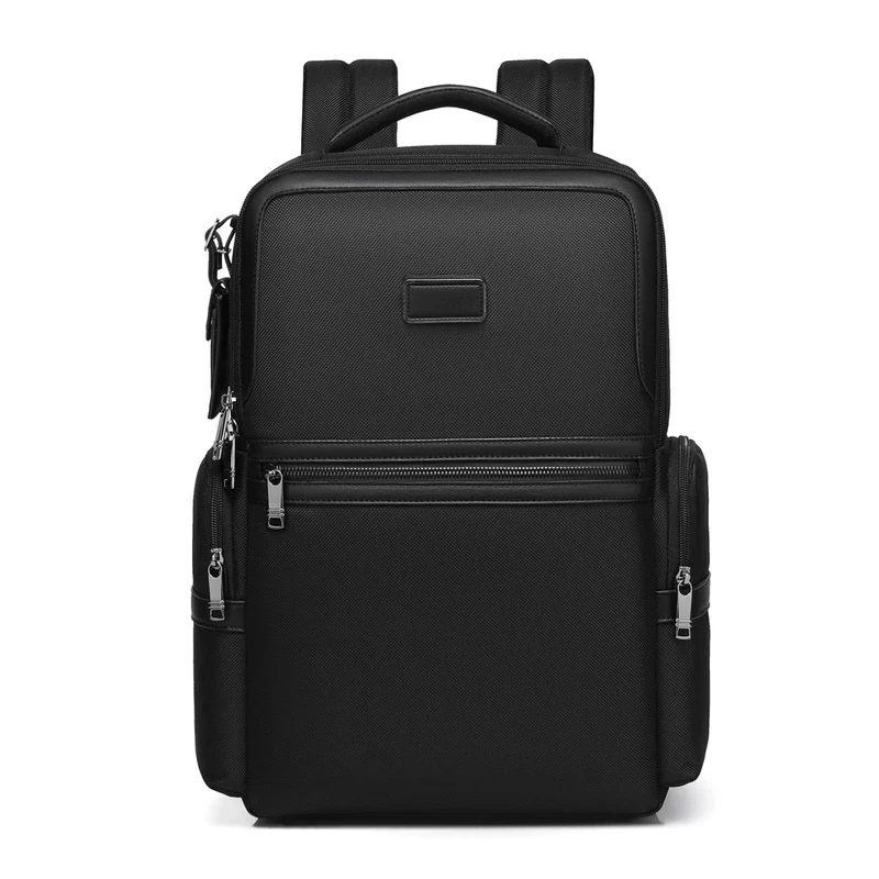 2026 High Quality Nylon Men's Backpack Waterproof Business 15.6 Inch Computer Bag Ballistic schoolbag Soft Handle 180 degrees view 2