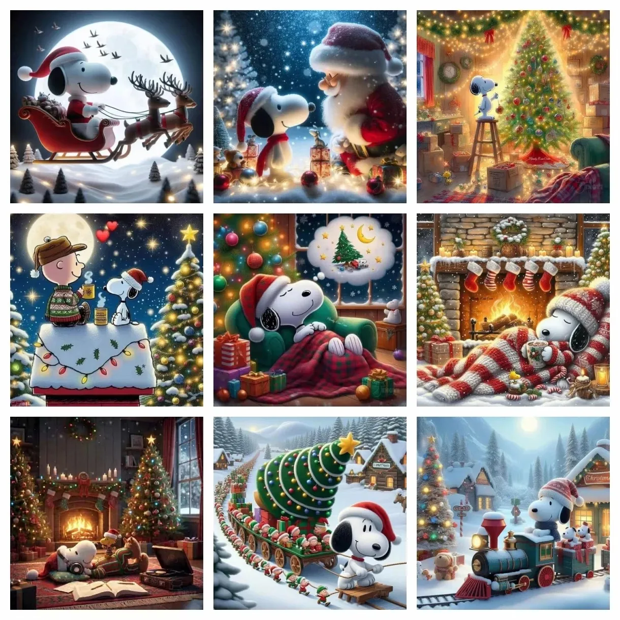 2026 New Winter Christmas Snoopy Diamond Painting New Arrivals DIY Full Cross Stitch Kit Mosaic Embroidery Home Decor Gift