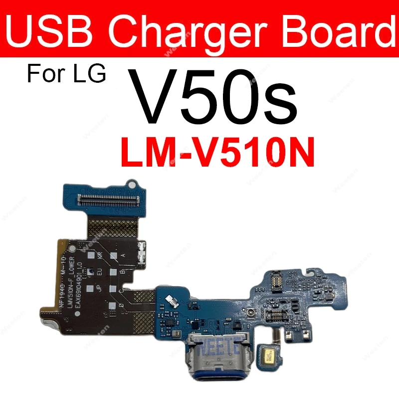 For LG V30 V35 V35 Plus V40 V50S USB Charger Port Flex Cable USB Charging Dock Board with Microphone Connector Flex Cable
