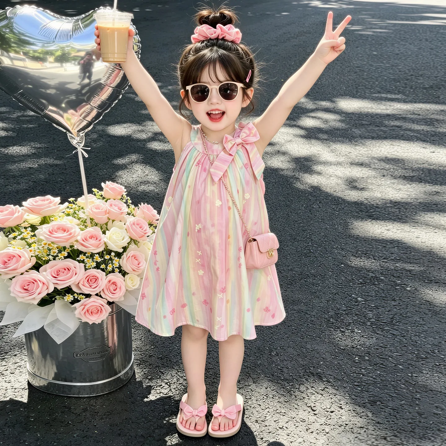 2026 Summer Girls Cotton Vest Dress Natural Cotton Material Soft and Friendly To Baby Skin Light Thin Cotton Cloth