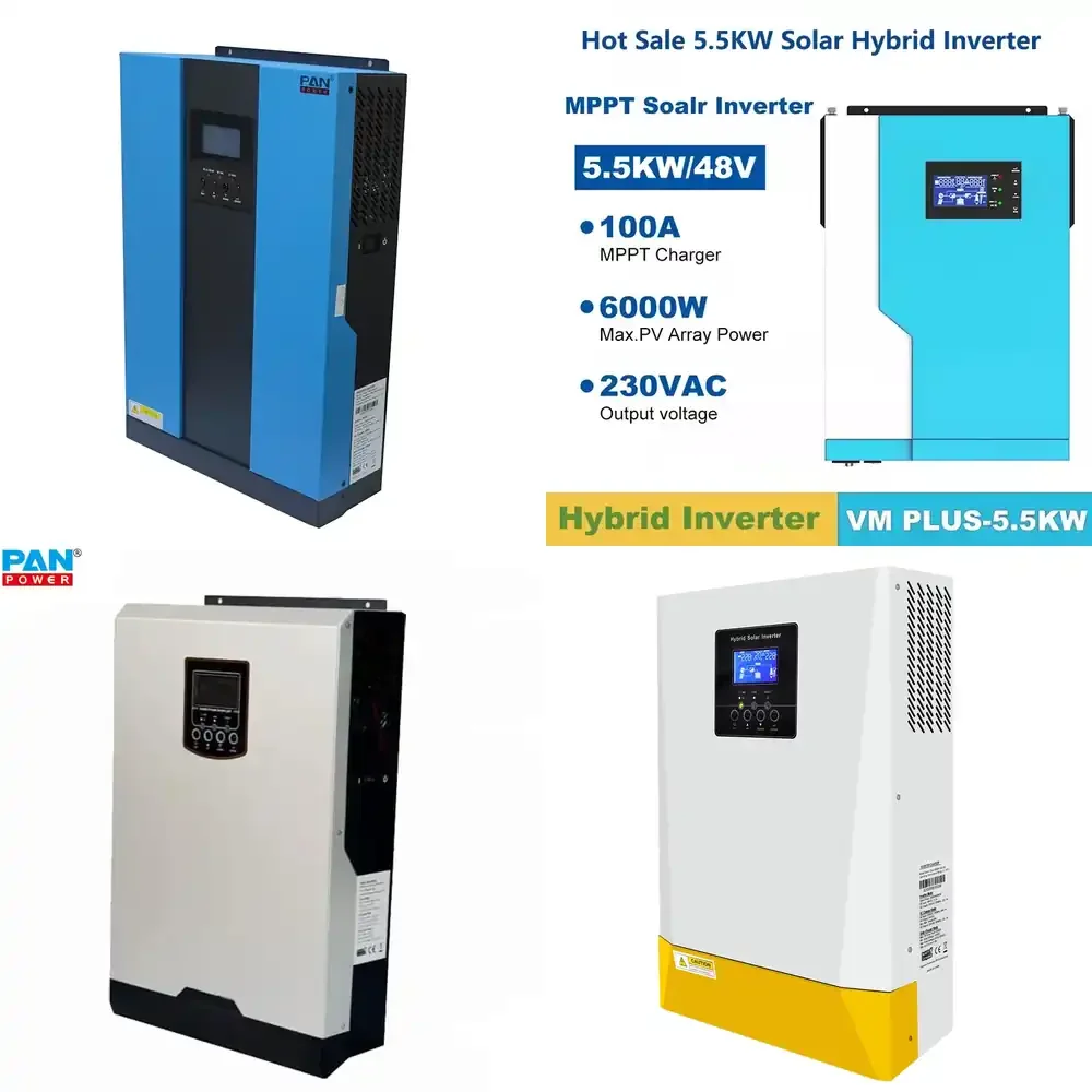 5.5kw Hybrid Solar Inverter with MPPT Charge Controller 100A for Solar Power System for Off Grid Inverter for Photovoltaic