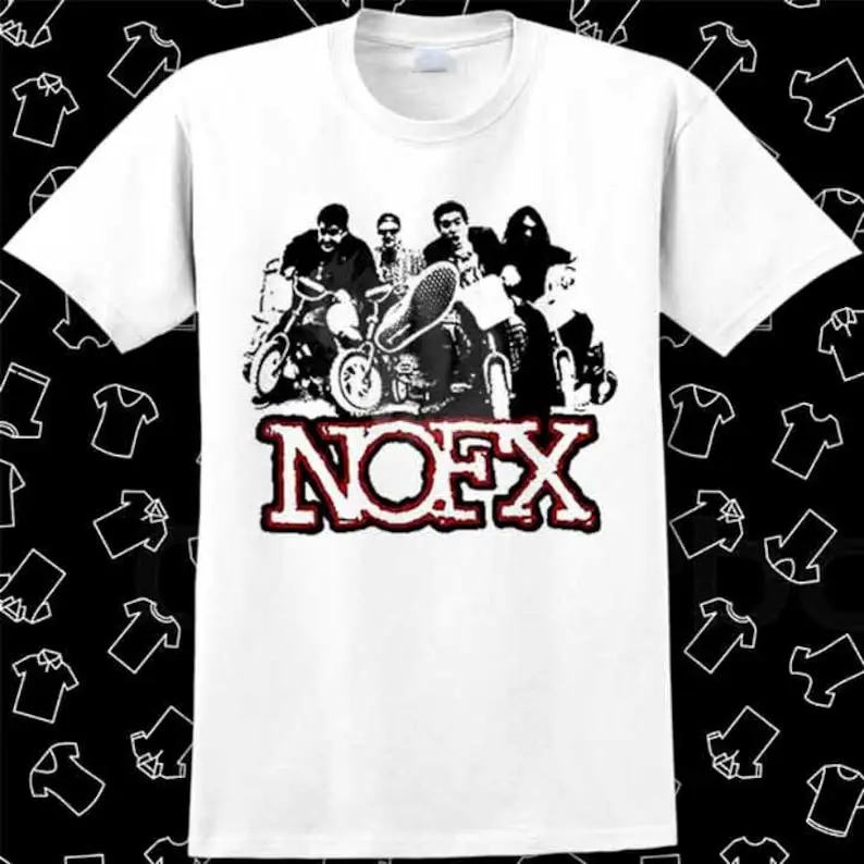 

NOFX Music Band Live Concert Poster Hippie Punk T Shirt Meme Gift Funny Vintage Style Unisex Gamer Cult Movie Music Top Adult Te