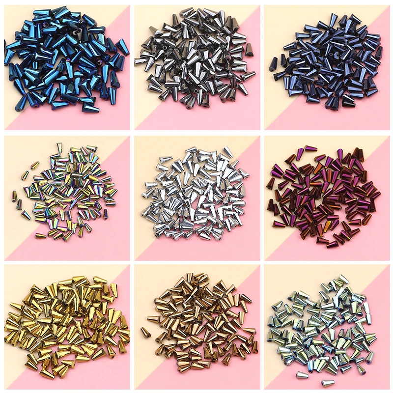 Electroplated Austrian tapered tower crystal beads 3x6mm/94pcs crystal color bead jewelry DIY bracelet necklace accessorie