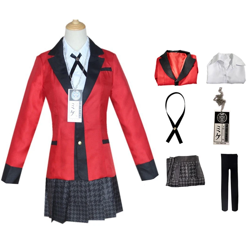 Japan Anime Kakegurui Cosplay Costumes Runa Yomozuki Kakegurui Girls Hoodie School Uniforms Halloween Roleplay Costume for Women