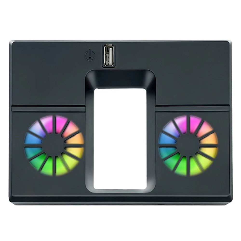 SCLS Vertical Cooling Fan for USB Powered Cooling Bracket Cooling System Accessories, with Colorful Lights