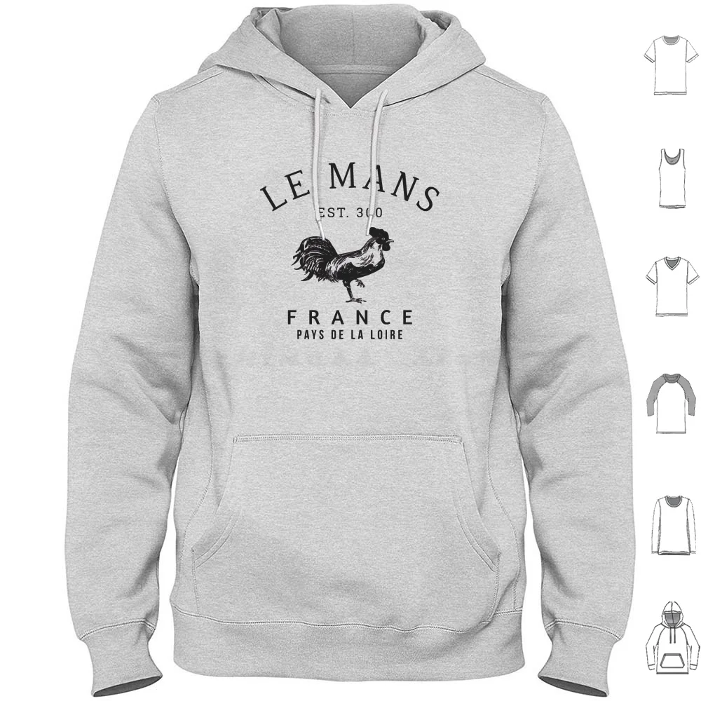 Le Mans France Hoodie cotton Long Sleeve France French Flag Francais Europe European Euro Trip Tour Travel Cute Vintage Retro