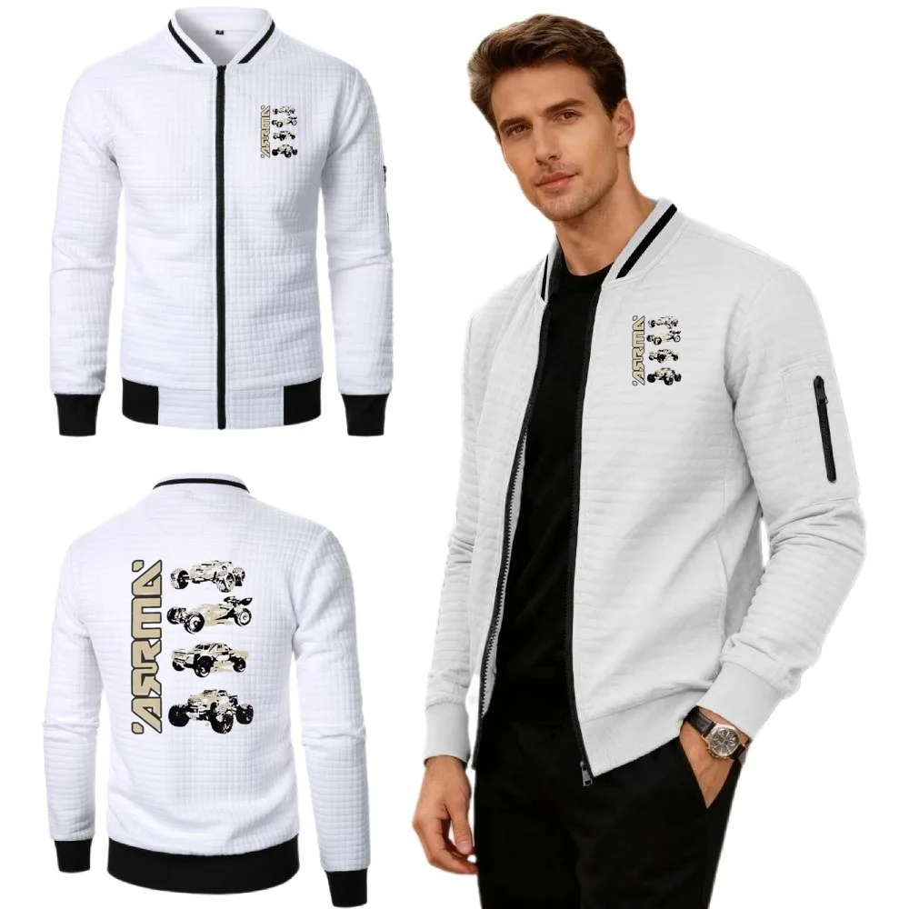 ARRMA Sweatshirts Mens Jacket Fashion Youth Baseball Collar Jersey Climbing Hiking Versatile Coats Jacquard Waffle Knit Outwear