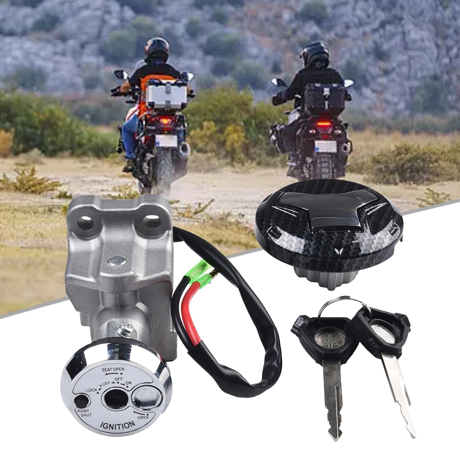 Whole Vehicle for tap for Lock Switch Fuel Tank Cap for Lock With Two Keys Main Switch Set Ignition Lock Security Key For NMAX