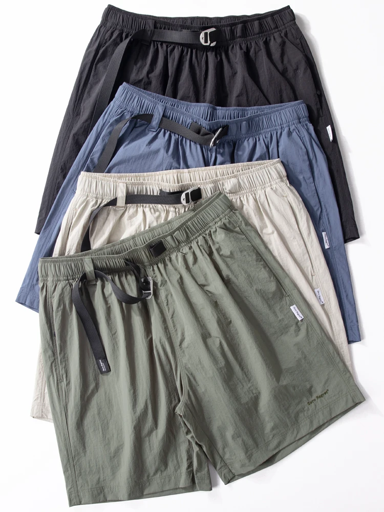 

Мужские летние новые шорты с эластичным поясом, легкие, быстросохнущие, свободного кроя, для активного отдыха и пляжа