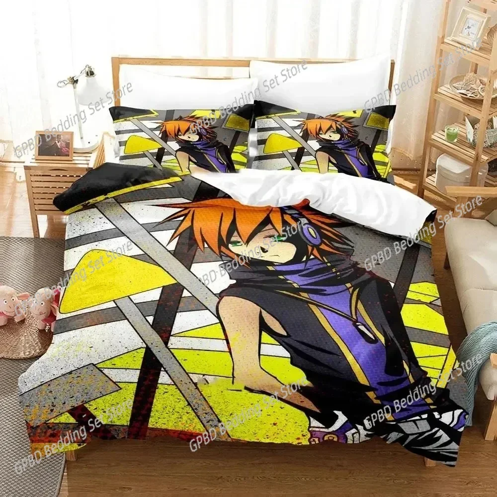 

Game The World Ends With You Bedding Set Single Twin Double Queen King Cal King Size Bed Linen Set