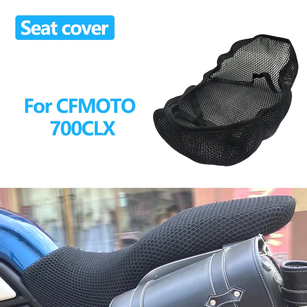 

For CFMOTO 700CLX 700 CLX Motorcycle Seat Cover 3D Mesh Fabric Seat Non-Slip Breathable Heat insulation Protect Cushion
