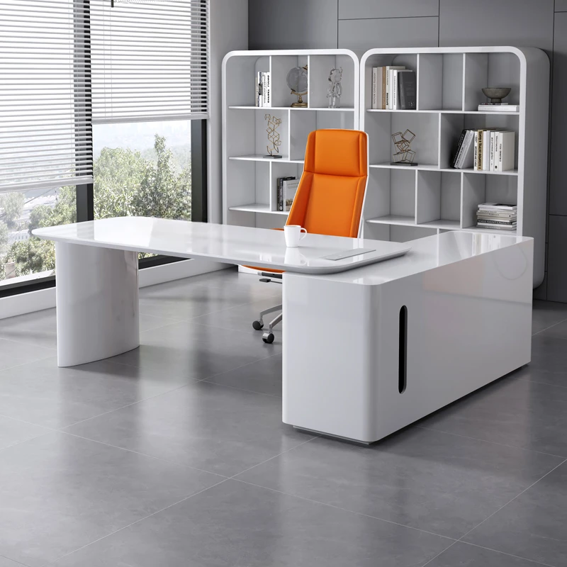 Office Desk White Paint Simple Modern Home Desk Office Furniture