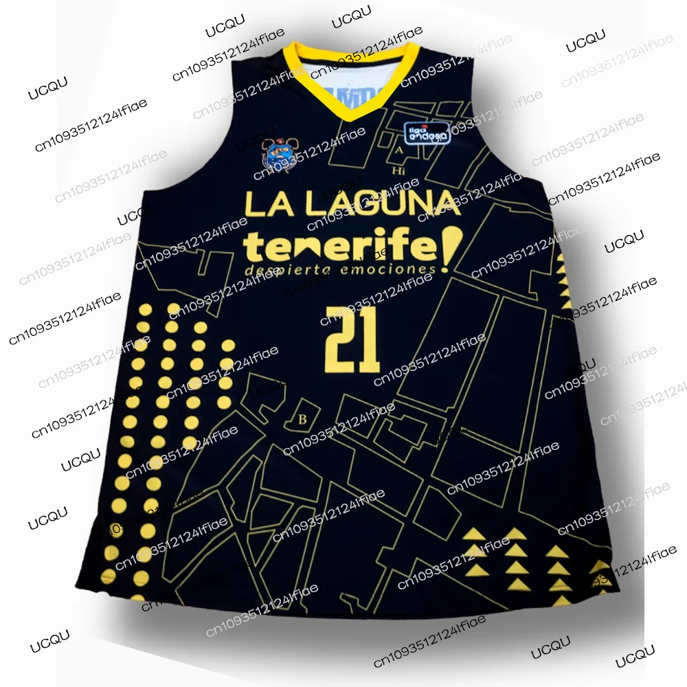 Spain Basketball Tenerife 2025 Basketball Contest Jersey Special Fan Jersey Kit For Men's Basketball Quick-drying Sweatshirt