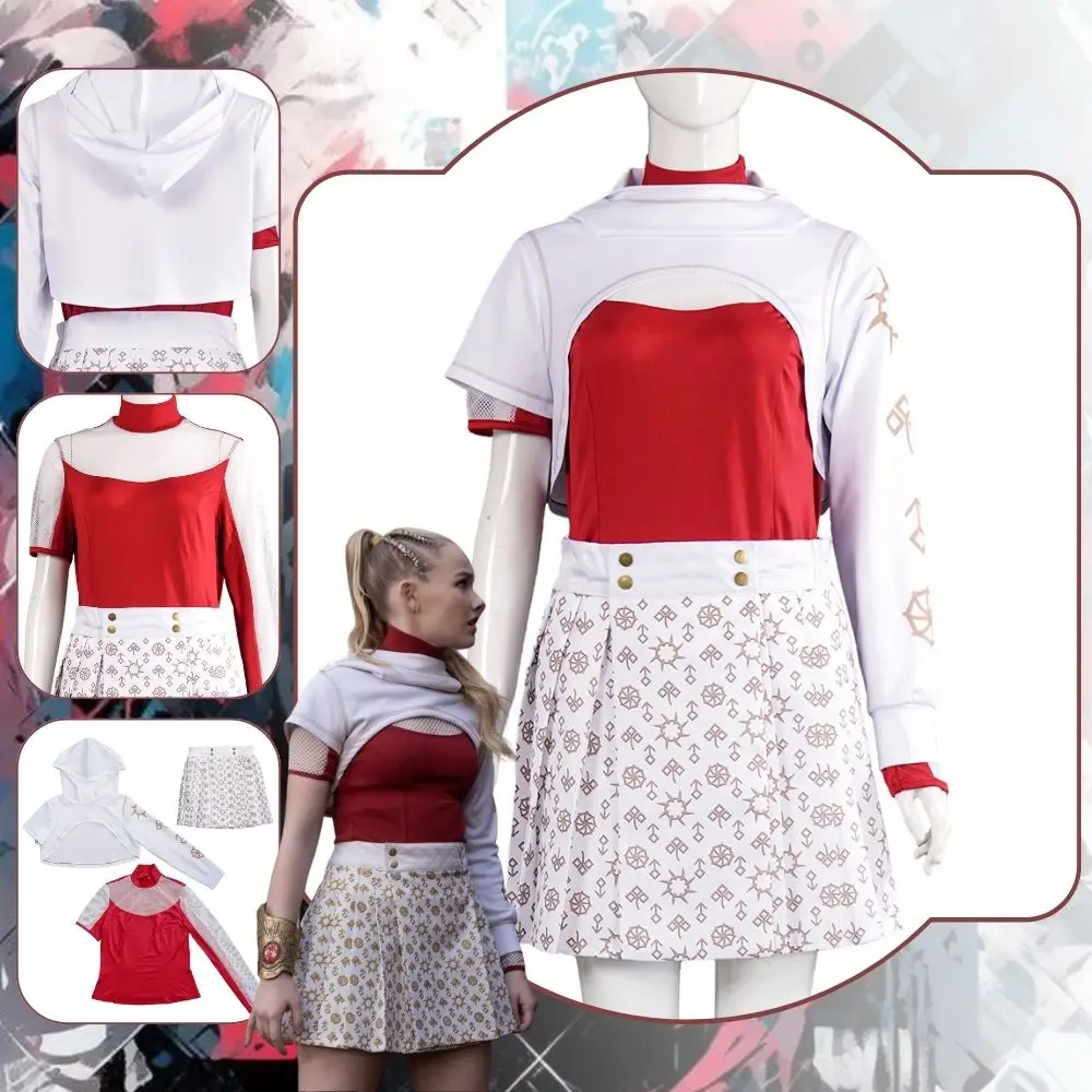 

Zombies 4 Addison Cosplay Fantasia Costume Disguise for Women Girls Skirt Hooded Set Roleplay Outfits Halloween Carnival Suit