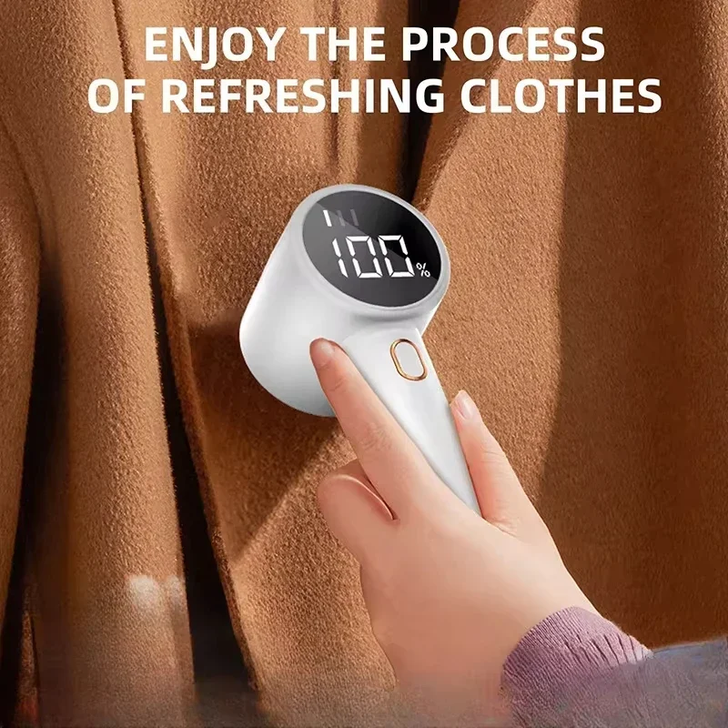 

New Household Electric Lint Remover 3 Gears Adjustable LED Digital Display Hairball Trimmer Wireless Portable Sweater Epilator