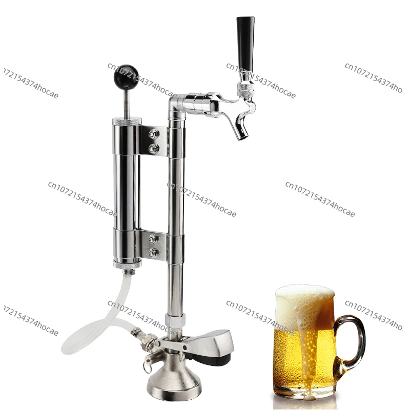Beer Picnic Pump, Heavy Duty Draft Manual Beer Pump 8 Inch Upright Convertor Tap Dispenser G Type Coupler
