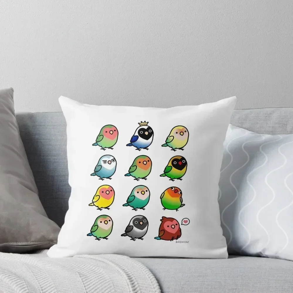 

Chubby Lovebirds Throw Pillow Sitting Cushion autumn pillowcase christmas pillowcases pillow