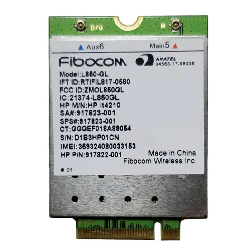 N75R-10X L850-GL LT4210 FDD-LTE TDD-LTE Scheda 4G Modulo 4G SPS, 917823-001 Per Notebook 430 440 450 G5