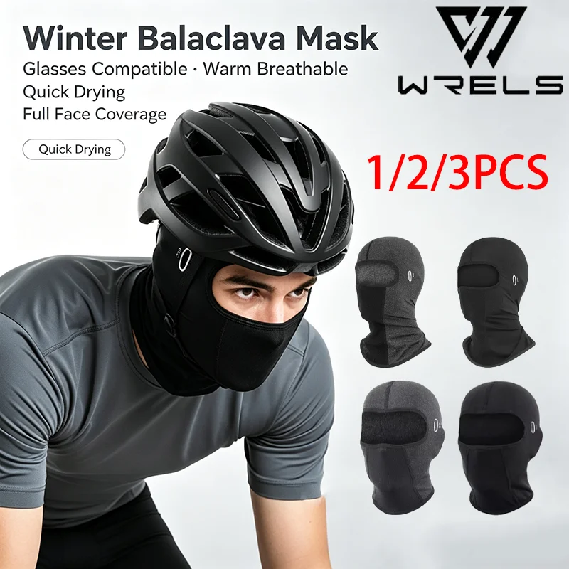 1/2/3PCS Motorcycle Balaclava Masks Winter Glasses Warm Ski Compatible Face Mask Quick Drying Breathable Full Face Masks
