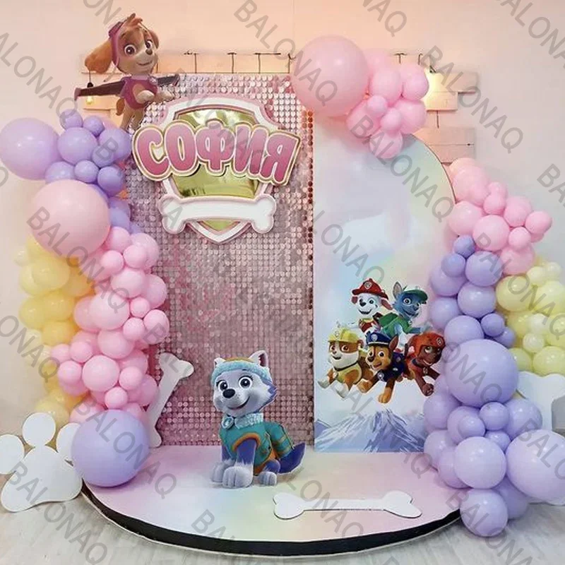 

Set Cartoon PAW Patrol Birthday Decoration Aluminum Film Digital Balloon Set Dog Chase Marshall Skye Kids Party Supplies Toys