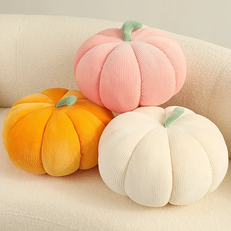 18-35cm Kawaii Simulation Nordic Halloween Pumpkin Plush Toys Lovely Soft Plant Stuffed Doll Holidays Props Decor Throw Pillow