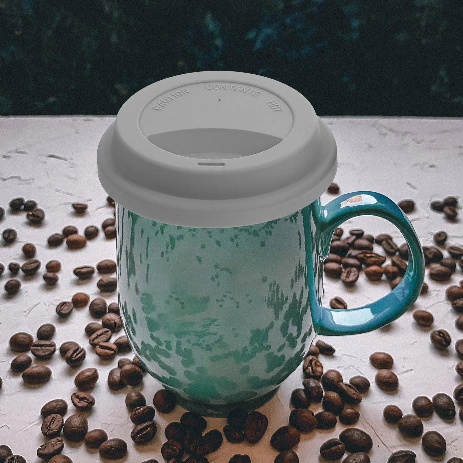 

3 Pcs Glass Silicone Cup Lid Travel Coffee Cups with Lids Washable Silica Gel Reusable Mug Covers