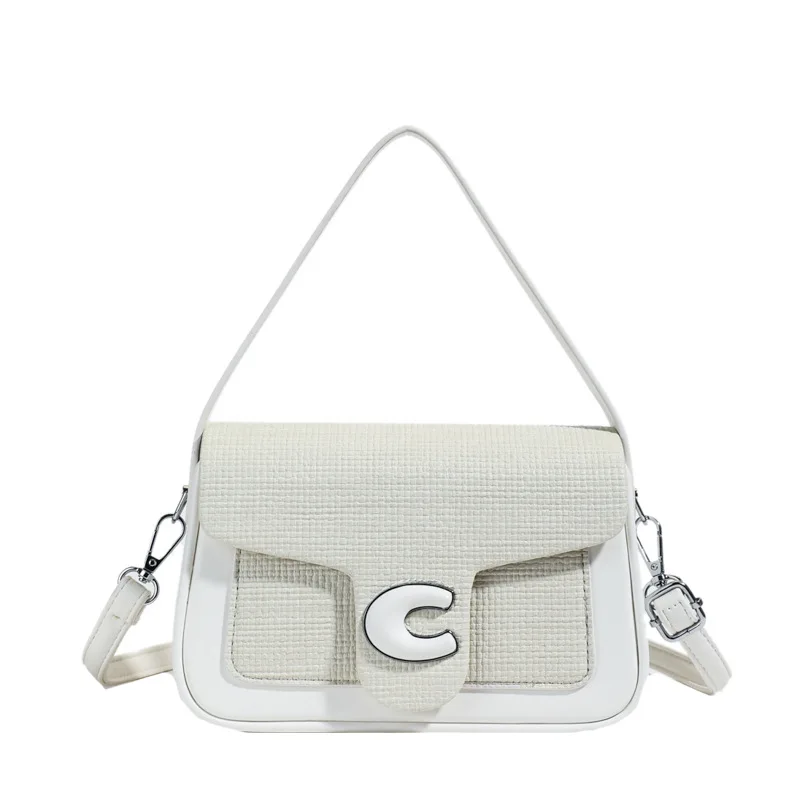 

2025 изогнутая сумка подмышки с цветными блоками, женская трансформируемая сумка через плечо и через плечо, минималистичная сумка «день-ночь»