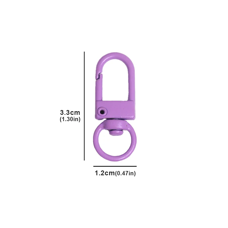 20/10/5 pz portachiavi in metallo colorato fibbia a forma di U chiusura a moschettone fibbia borse fai da te portachiavi braccialetto Neckalce