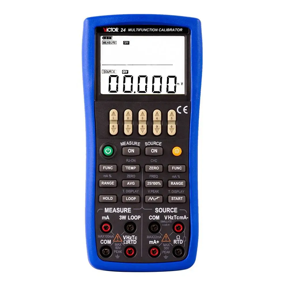 

Victor Ruoshui 24 Multifunction Process Calibrator 0.02% Accuracy Two Independent Channels For Input Output 5 Digits Display