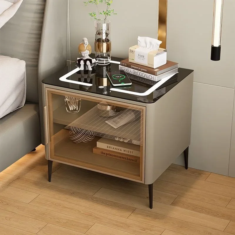 Steel smart bedside table formaldehyde-free multi-function Bluetooth integrated safe modern