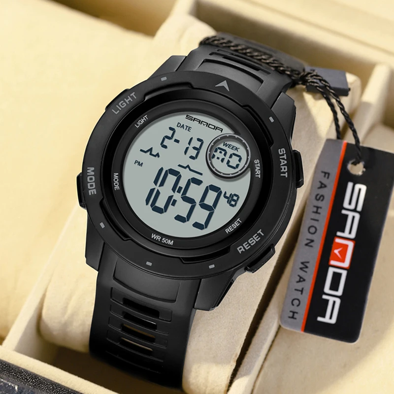 

New Digital Watches Sport 5BAR Waterproof Watch Military Clock Alarm Luminous Led Big Dial Male Clocks Fashion Men Wrist Watch