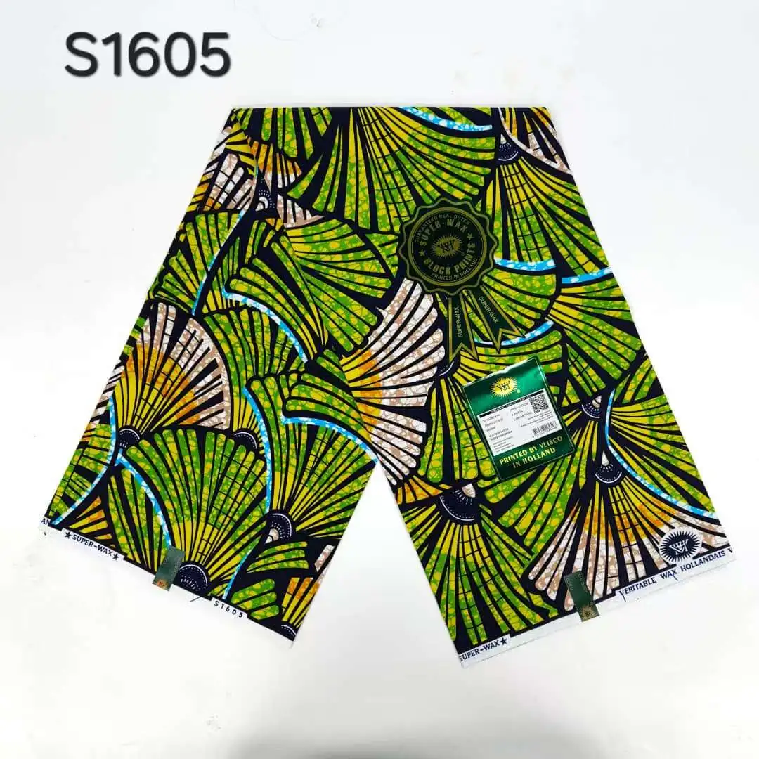 New Super Fashion Soft Wax Fabric 100%Cotton Ankara Golden Wax Flash Gold Print Batik High Quality Nigeria African Wax Fabrics