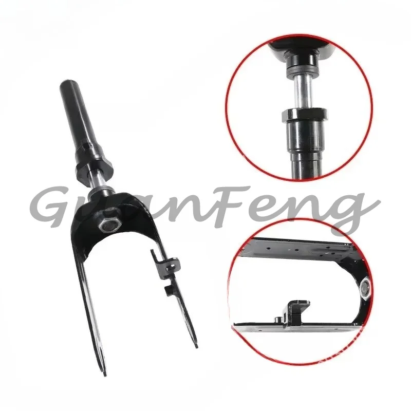 Scooter front fork, air suspension shock absorber