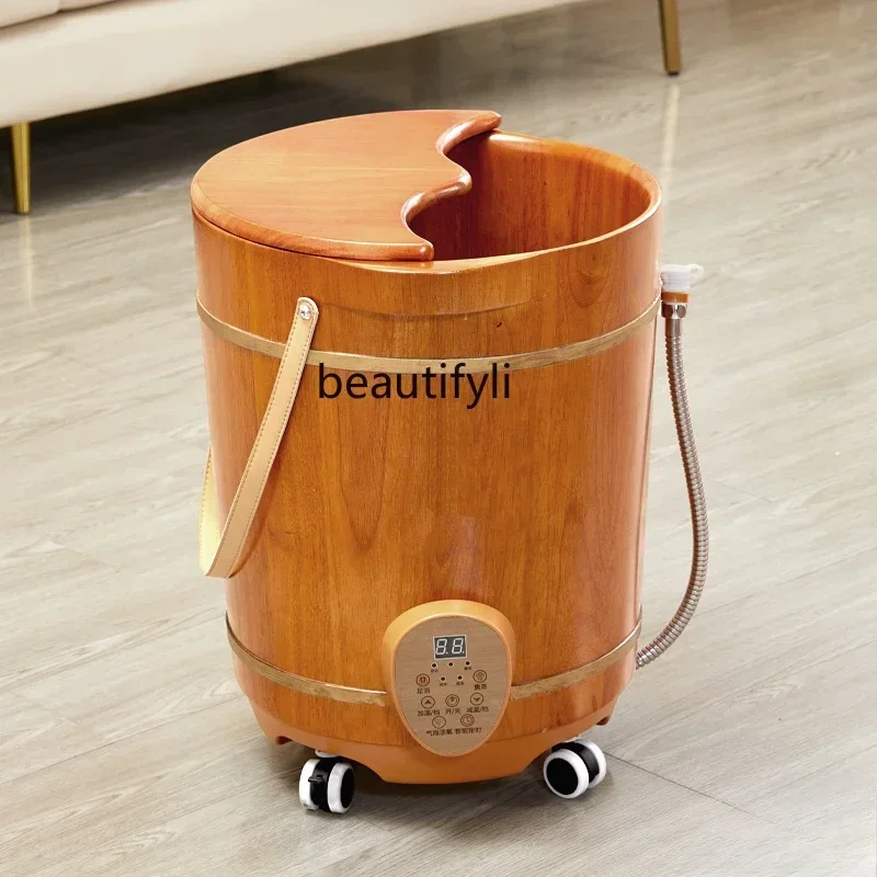 High-depth foot soaking bucket   wooden bucket over the knee  fumigation bucket, household foot washing basin