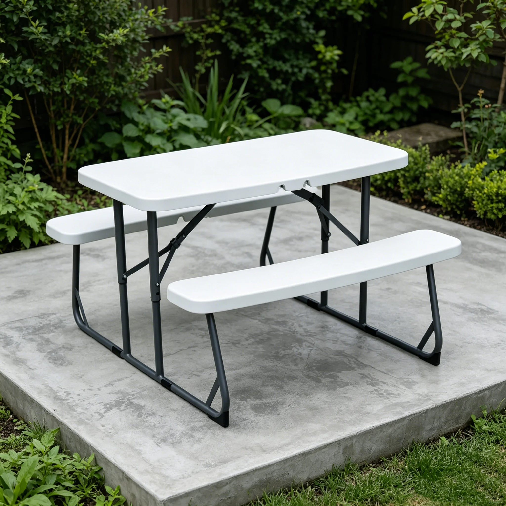 ชุดโต๊ะและม้านั่งพลาสติกพับได้ - Kids Outdoor Picnic Table บทวิจารณ์และราคา